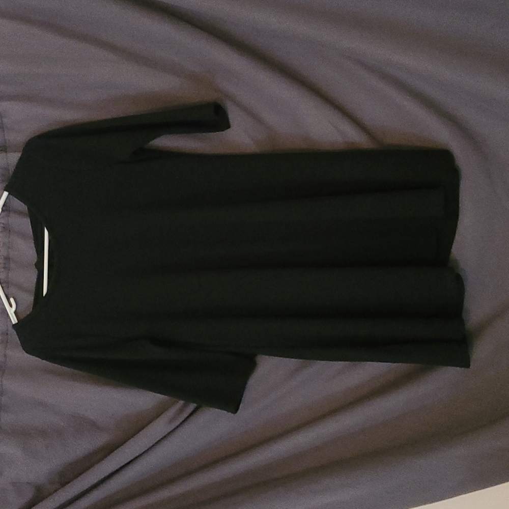 Alya Black Quarter Sleeve Soft Dress